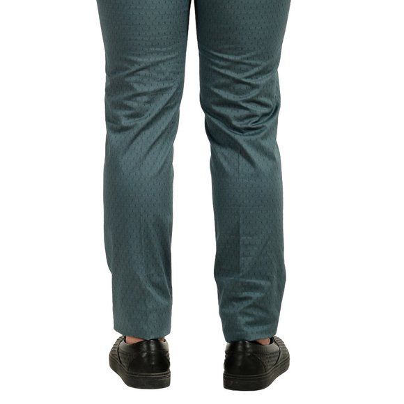 Incotex Slowear Men's Ocean Blue Flat Front Casual Pants - Picture 4 of 5